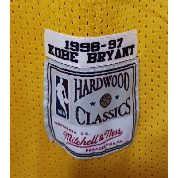 Kobe Bryant #8 (Mitchell/Ness)-(Lakers)-(Yellow)-(Jersey)-(New Cond.)-(M)-$93.00 - Picture 11 of 13